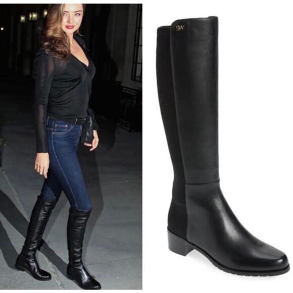 Stuart Weitzman Jayla Over the Knee Boots black‎ size 7.5 NIB $695